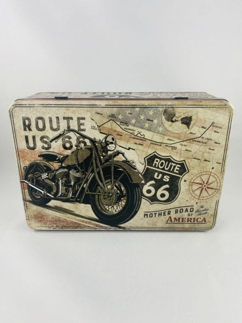 Boîte à sucres, gâteaux, papiers... Route 66