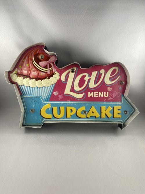 Enseigne Love Menu Cupcake