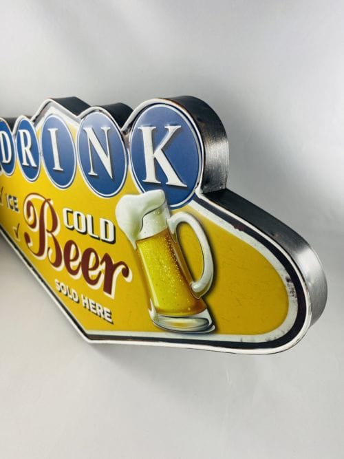 Enseigne Drink Ice cold Beer Sold here