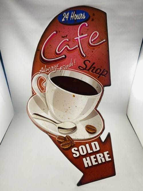 Enseigne 24 hours Cafe - Always fresh ! - Shop - Sold here
