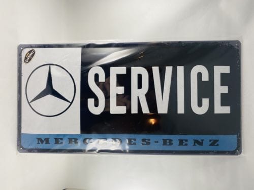 Plaque métal bombée Mercedes Service