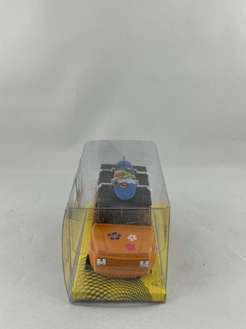 Citroën Mehari orange hippie planche de surf bleue