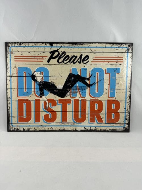 Plaque de style vintage cartonnée Please do not disturb