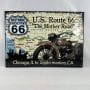 Plaque de style vintage cartonnée US Route 66 The Mother Road, Chicago IL to Santa Monica, CA
