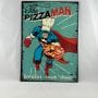 Plaque de style vintage cartonnée The Pizzaman - Breakfast - Lunch - Dinner