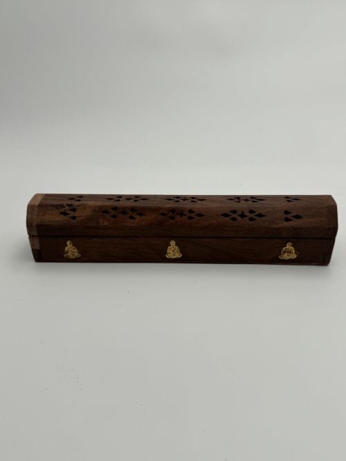 Porte encens en bois pour batonnets et cônes - Bouddha