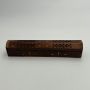 Porte encens en bois pour batonnets et cônes - Incrustation laiton