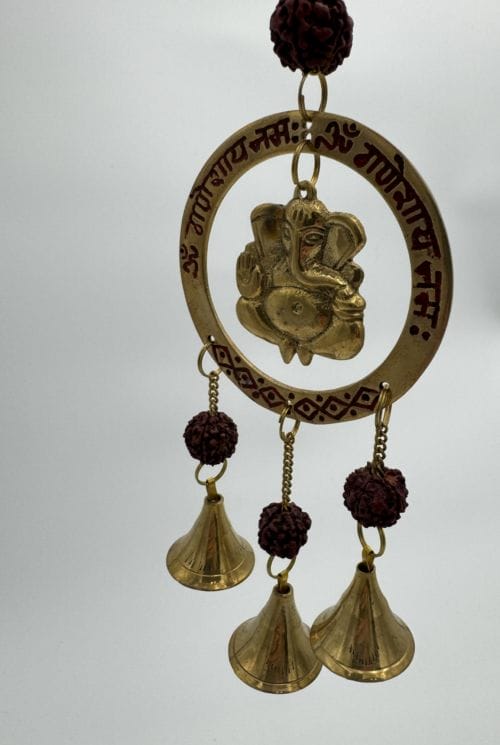 Carillon à vent en Laiton et Pierre de Plage - Eléphant