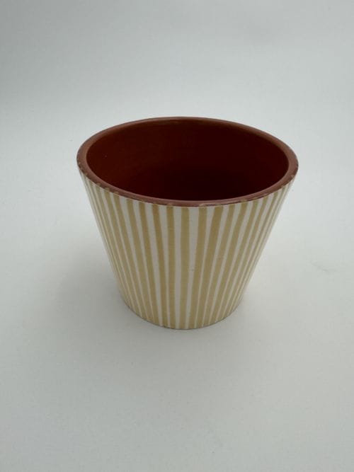 Cache Pot rayé Jaune - Nelia Patalim
