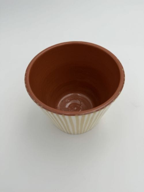 Cache Pot rayé Jaune - Nelia Patalim