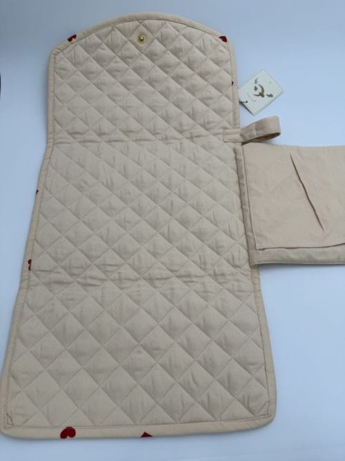 Matelas à langer de voyage - Amour rouge - Konges Slojd