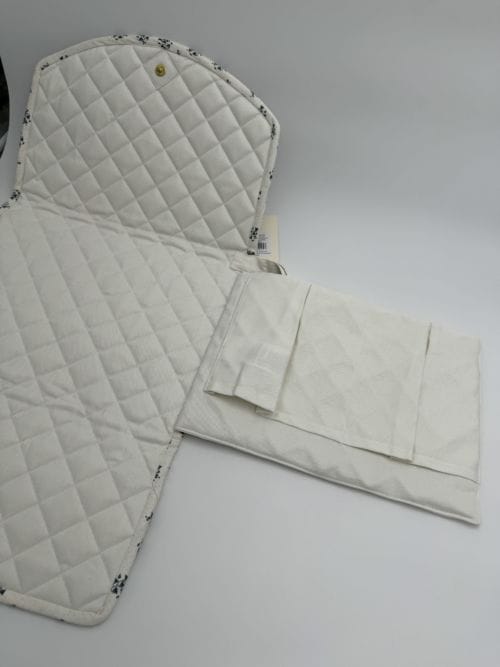 Matelas à langer de voyage - Bleu et Blanc - Konges Slojd