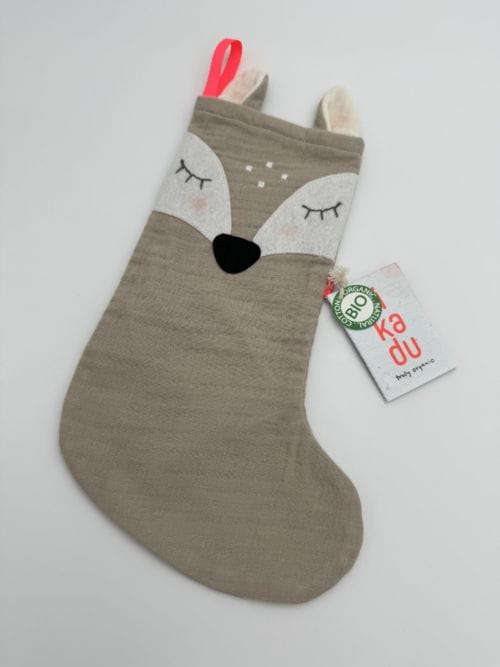Chaussette de Noel marron clair - Kikadu