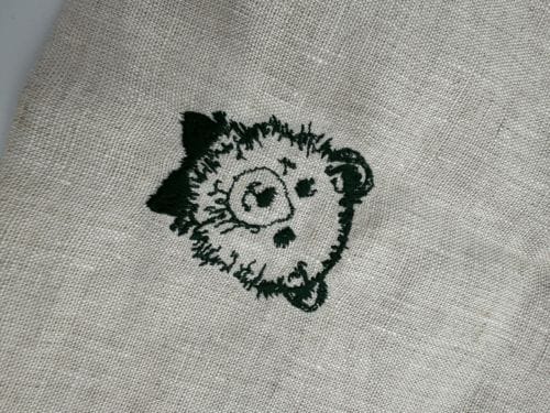 Grand bavoir lin gris - Maison Roussot