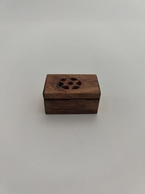 Boitier d'ambre Bois et Laiton - Rond