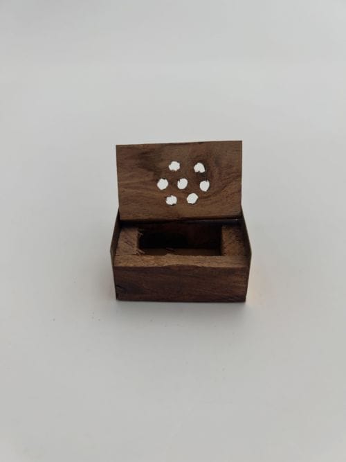 Boitier d'ambre Bois et Laiton - Rond