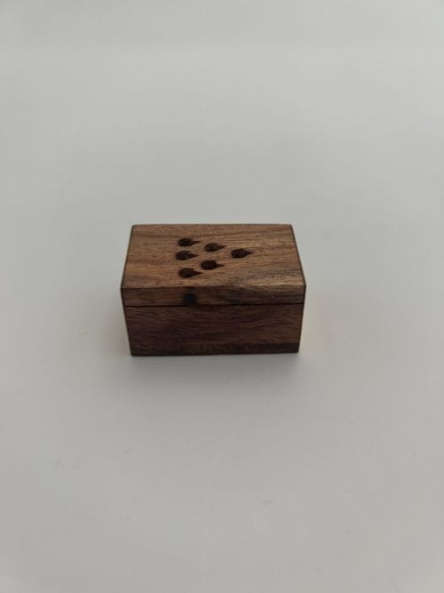 Boitier d'ambre Bois et Laiton - Triangle