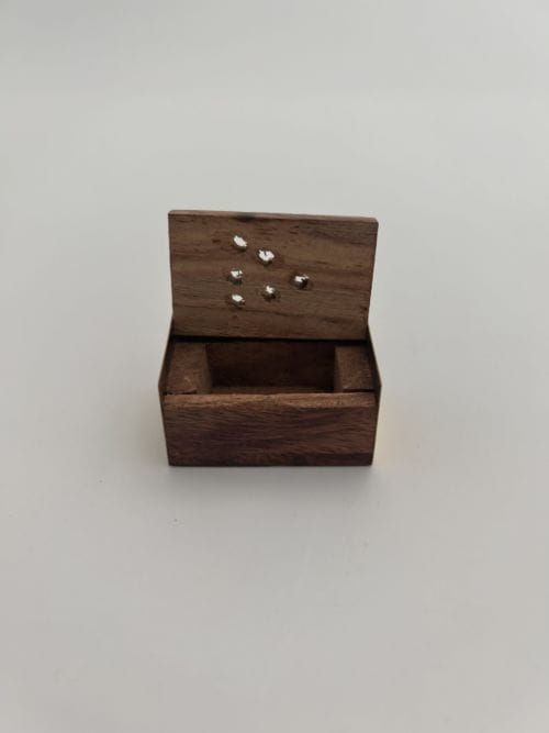 Boitier d'ambre Bois et Laiton - Triangle