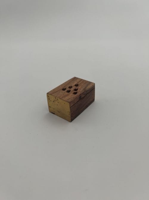 Boitier d'ambre Bois et Laiton - Triangle