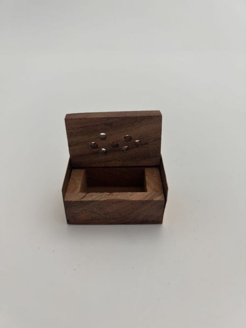 Boitier d'ambre Bois et Laiton - Forme Libre