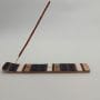 Porte Encens en bois et résine motifs Rayures