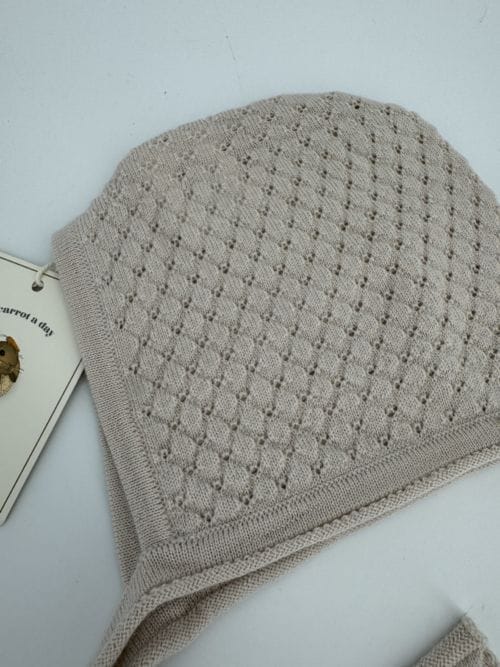 Béguin en laine Mérinos - Casque Fuzzy - Konges Slojd