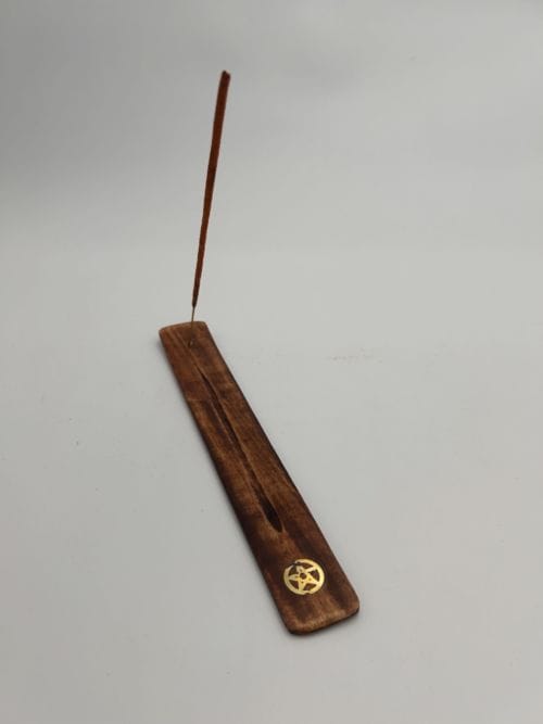 Porte encens en bois avec symbole Etoile