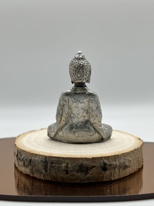 Statuette Bouddha Noir et Gris