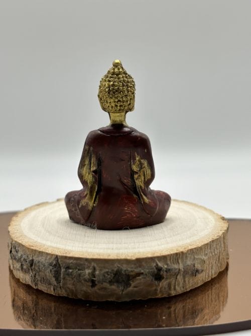 Statuette Bouddha Rouge et Doré
