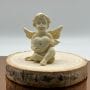 Statuette Ange Gardien + petit coeur strass blanc