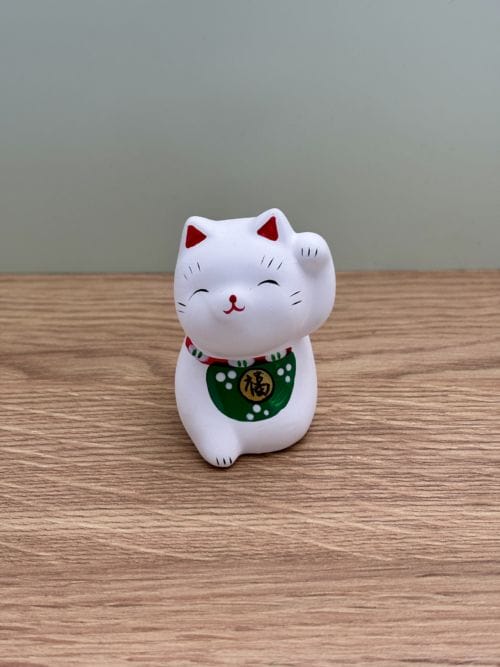 Statue Chat - Japonais Vert