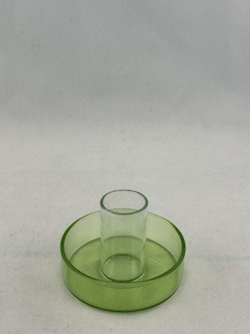 Bougeoir en verre bicolore - Block Vert et Bleu