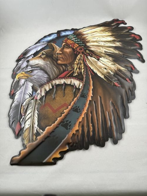 Indien, aigle et loup