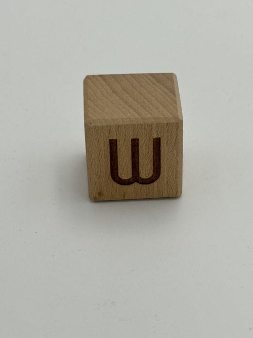Lettre en Bois - W
