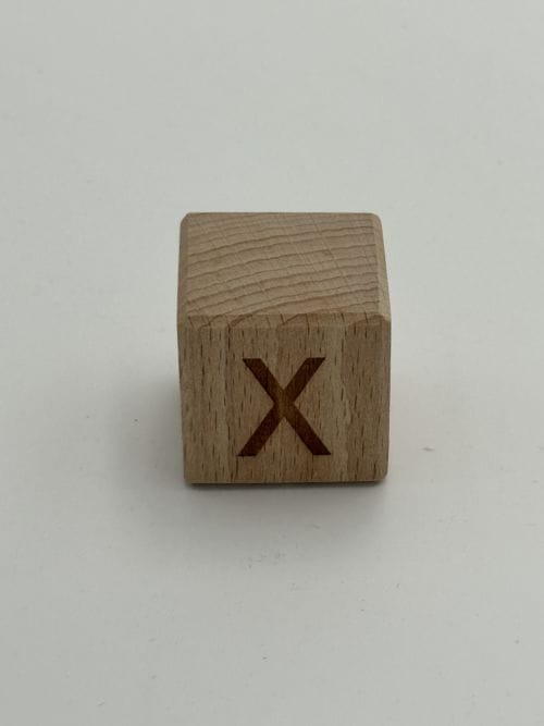 Lettre en Bois - X