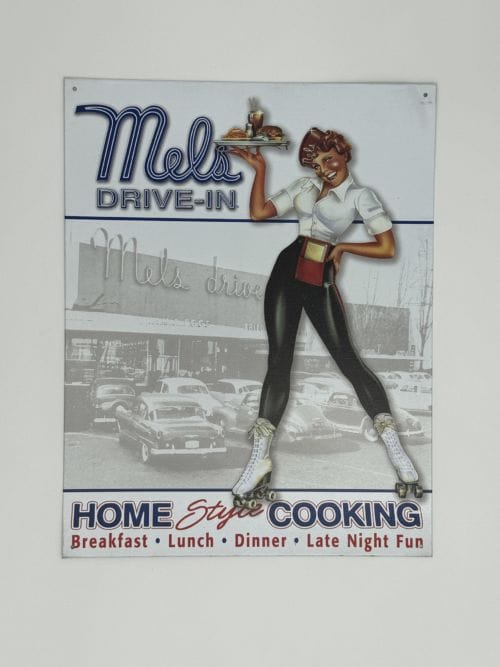 Plaque métal Mels Drive in - Home style cooking - Breakfast, lunch, dinner, late night fun