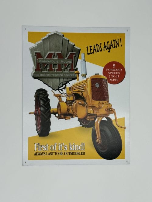 Plaque métal MM - Mineapolis Moline - The Modern tractor Pioneers