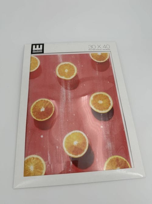 Illustration Orange sur fond rose