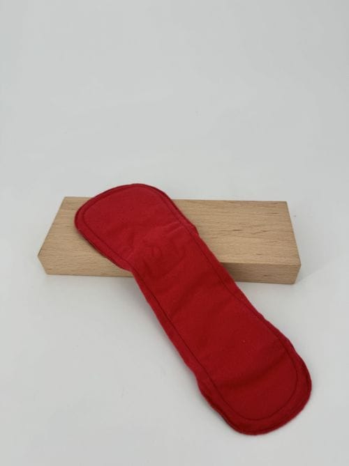 Serviette hygiénique nuit - Coton Bio lavable - Pachamamaï - Rouge