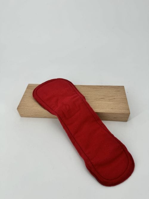 Serviette hygiénique nuit - Coton Bio lavable - Pachamamaï - Rouge