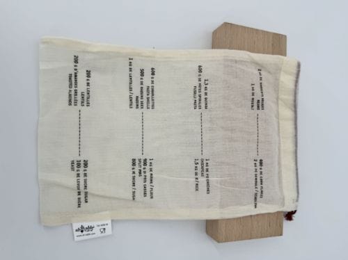 Sac à Vrac en coton Bio - Taille M - Gradué - Ah Table
