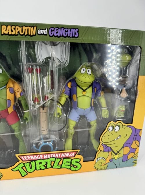 Teenage Mutant Ninja Turtles - GENGHIS & RASPUTIN FROG - pack 2 figurines Les Tortues ninja - NECA