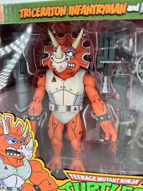 Teenage Mutant Ninja Turtles - Triceratron Infantry and Rodney Roadkill - pack 2 figurines Les Tortues ninja - NECA
