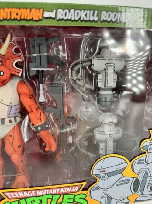Teenage Mutant Ninja Turtles - Triceratron Infantry and Rodney Roadkill - pack 2 figurines Les Tortues ninja - NECA