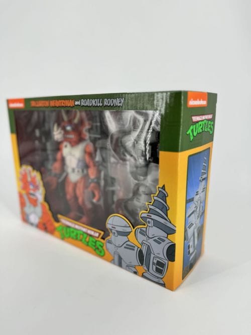 Teenage Mutant Ninja Turtles - Triceratron Infantry and Rodney Roadkill - pack 2 figurines Les Tortues ninja - NECA
