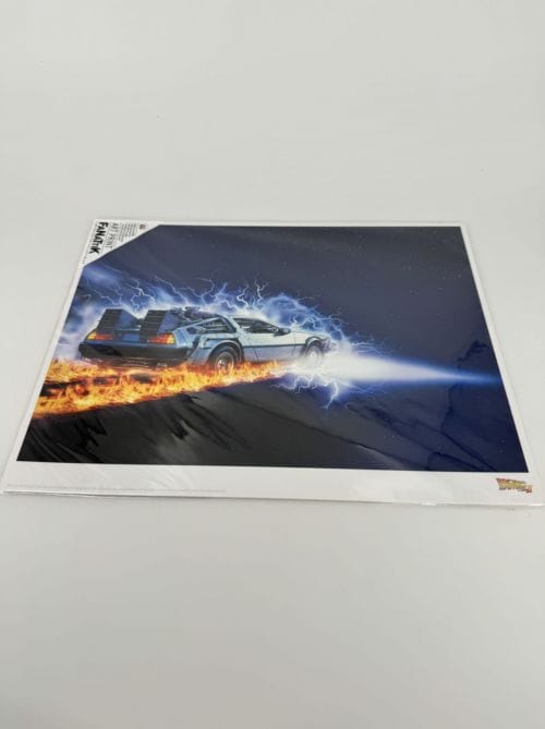 Affiche Retour vers le futur - illustré Lam 29 cm, UV-BTF2-02, Multicolor - 88 Miles par heure - Art Print - Speed of light numérotée