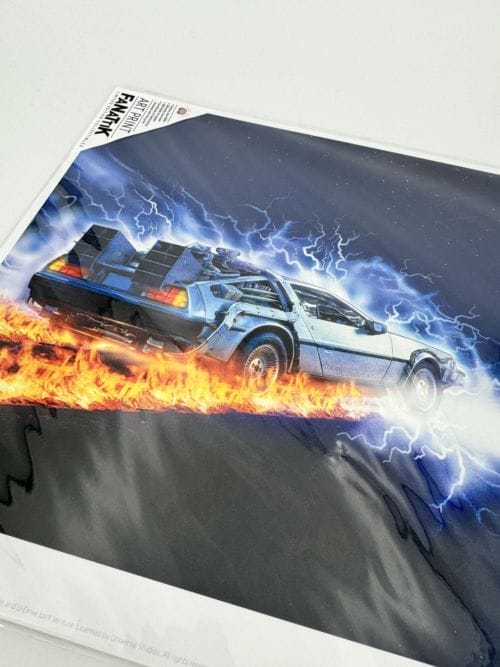 Affiche Retour vers le futur - illustré Lam 29 cm, UV-BTF2-02, Multicolor - 88 Miles par heure - Art Print - Speed of light numérotée
