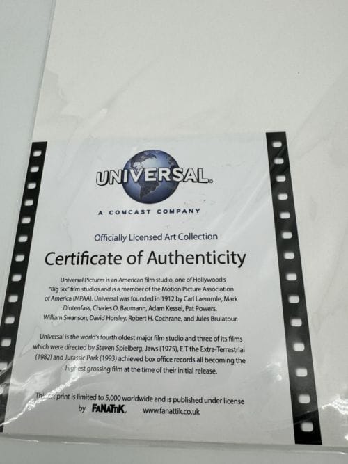 Affiche Retour vers le futur - illustré Lam 29 cm, UV-BTF2-02, Multicolor - 88 Miles par heure - Art Print - Speed of light numérotée