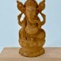 Statuette de Ganesh Bois sculptée à la main - 22 cm