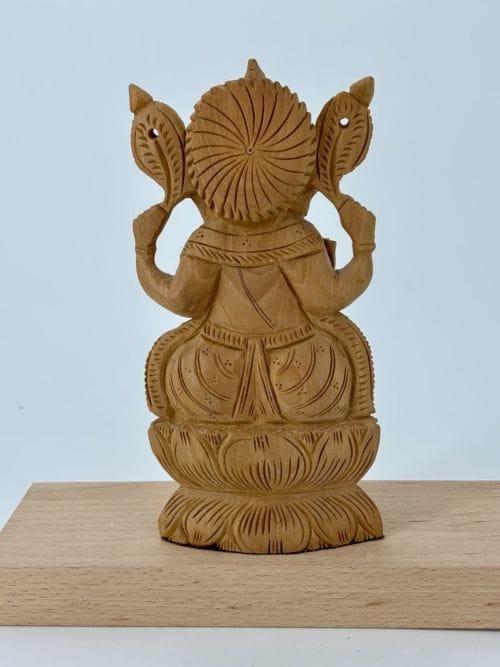 Statuette de Ganesh Bois sculptée à la main - 22 cm